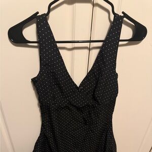 SHEIN Black and White Polka Dot Mini Dress